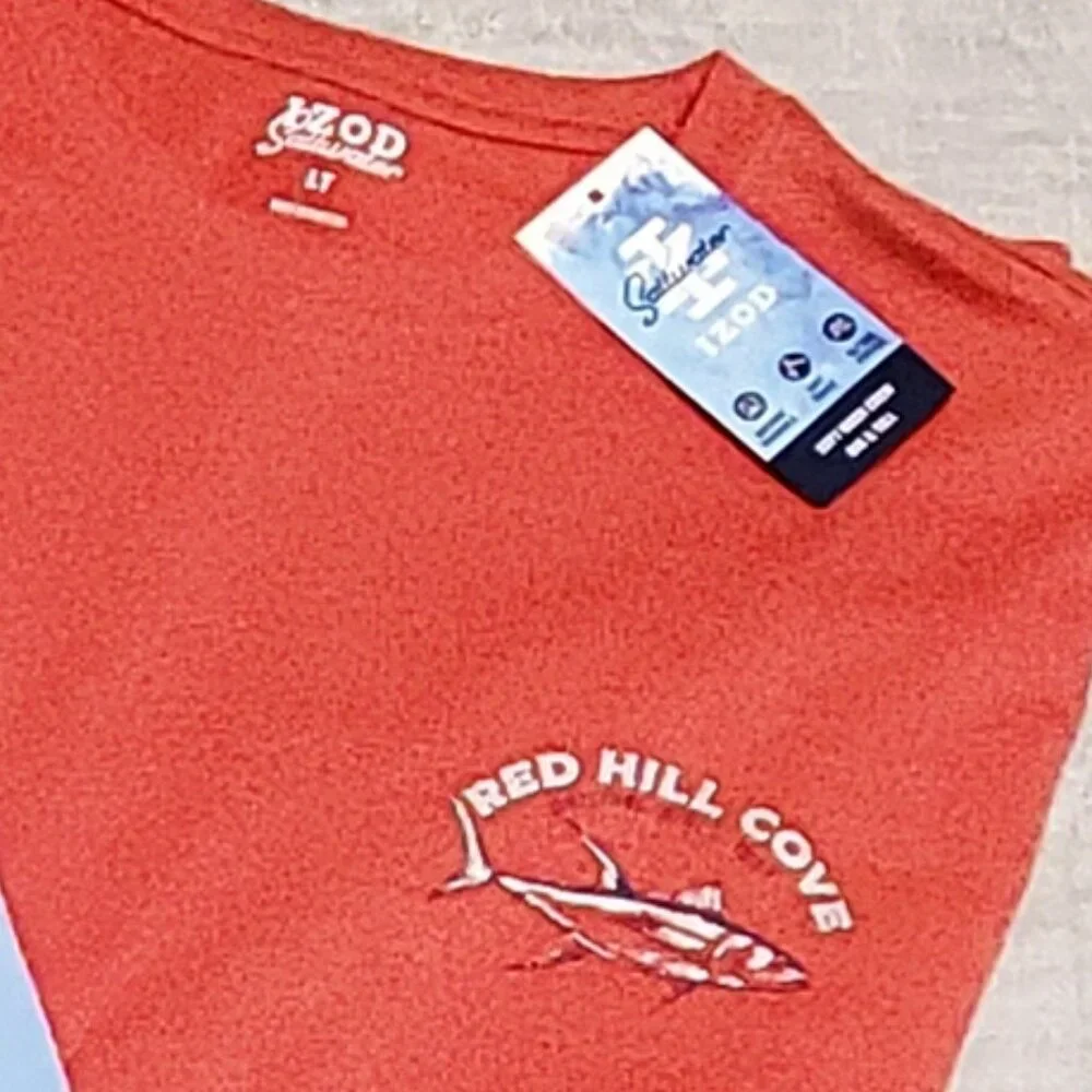 NWT! Bundle -2 Men's IZOD Saltwater Classic/Casual crew shirts Size: Large Tall - Picture 5 of 9
